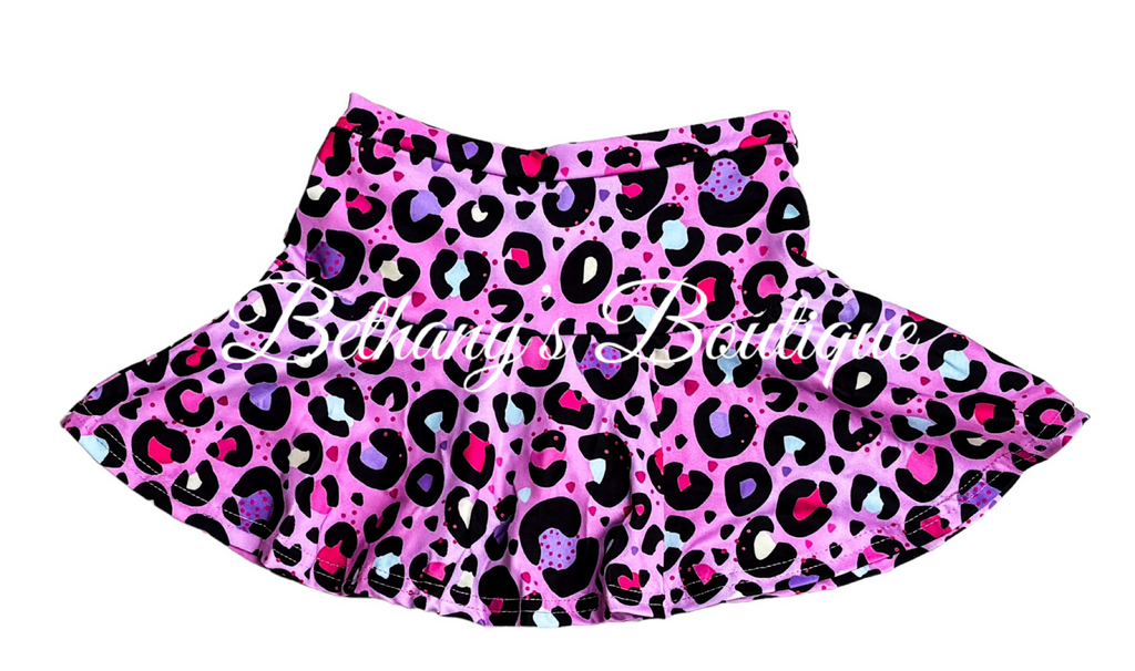 Pink Leopard Skort