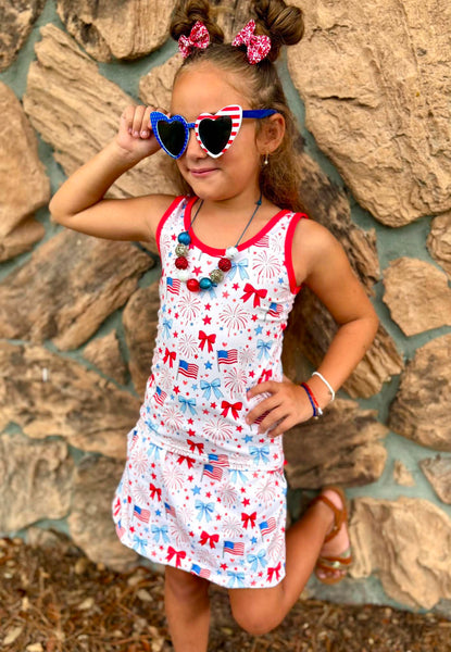 🇺🇸 Star Spangled Scallop Skort Set 🇺🇸