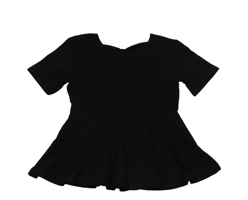 Black bow back peplum