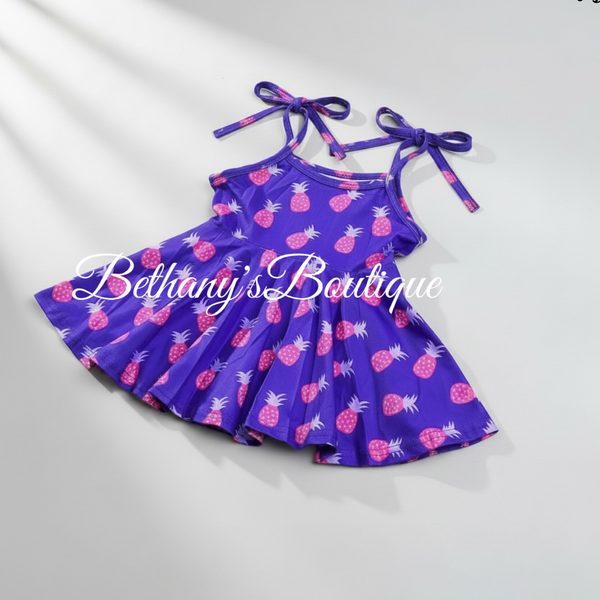 Pineapple tie peplum top