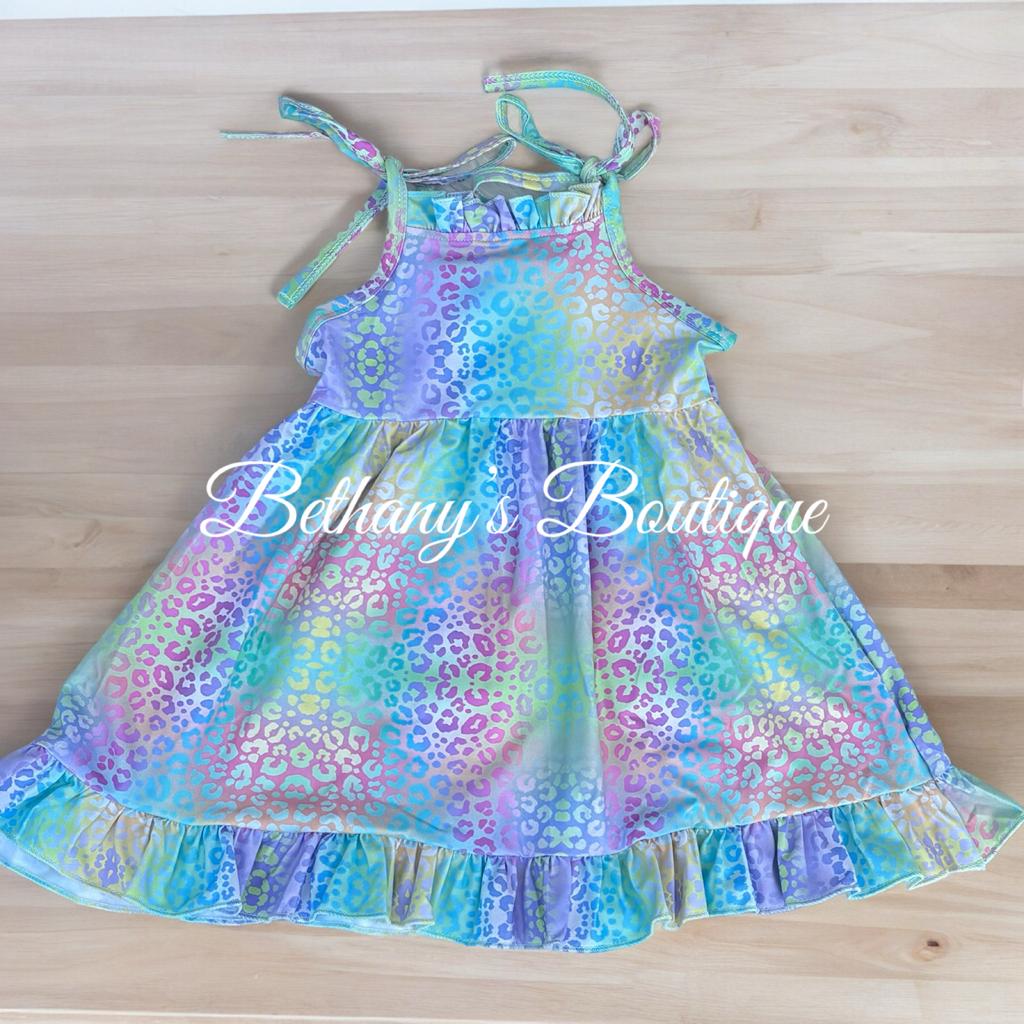 Holographic Leopard Sundress