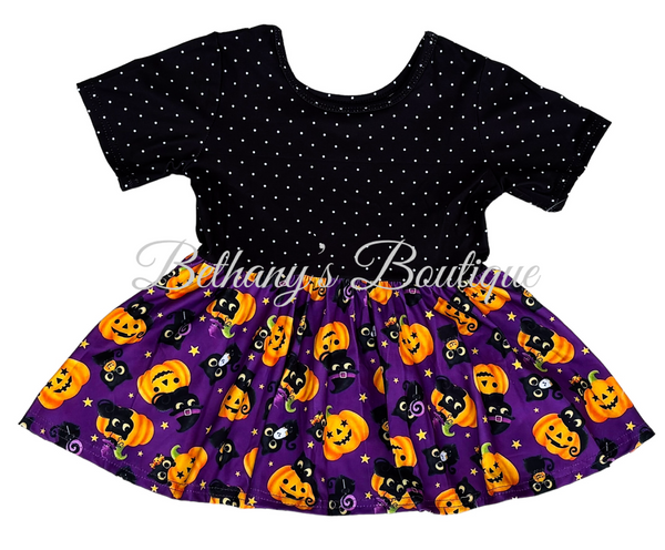 Pumpkins and Black Cats Peplum