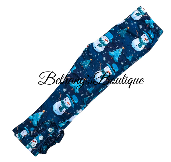 Snowman ☃️ button leggings