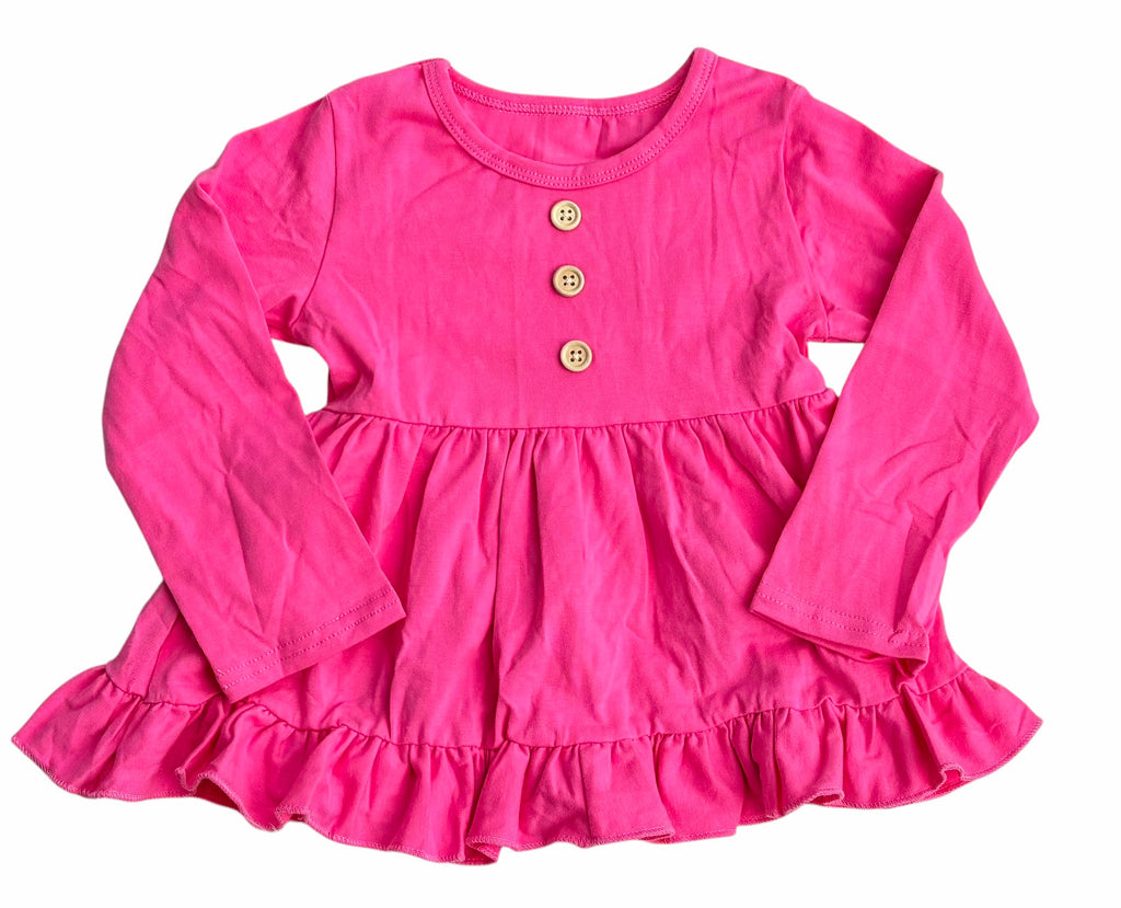 Pink ruffle top