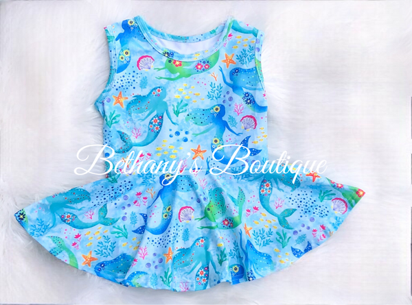 Mermaid Heart Back Peplum
