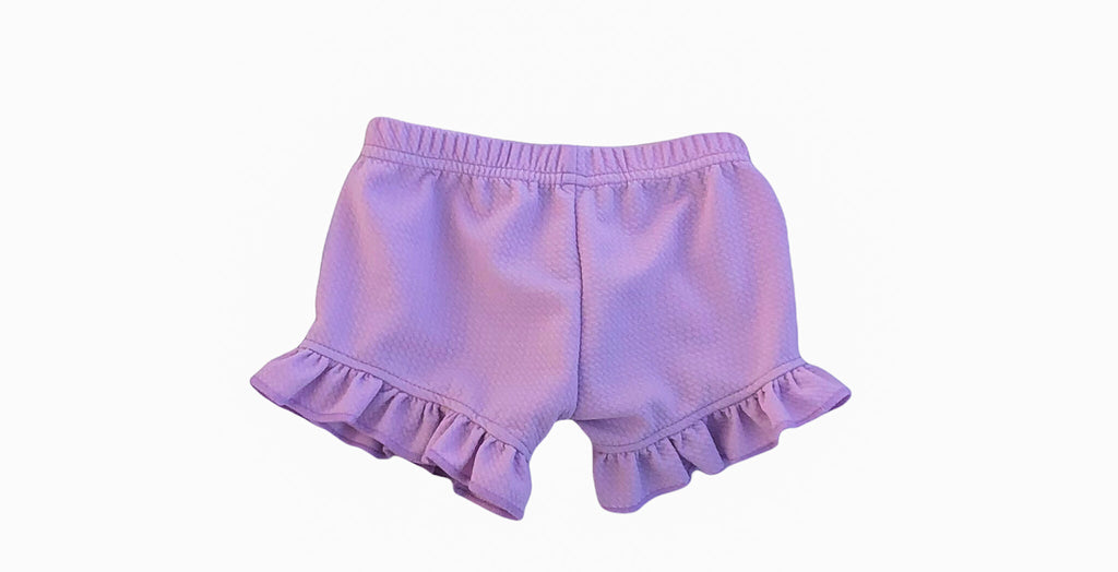 Lavender ruffle shorts