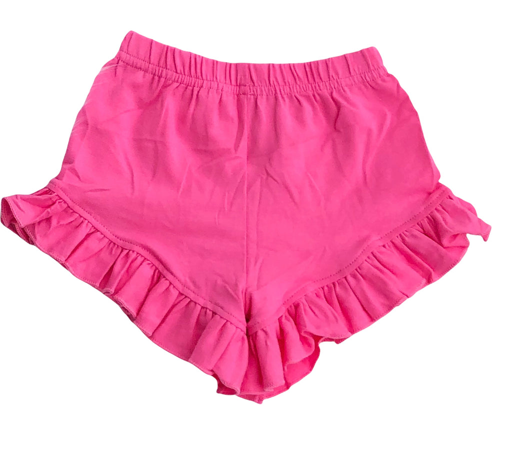 Pink ruffle shorts