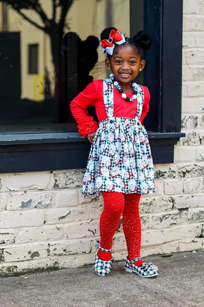 Santa baby suspender skirt