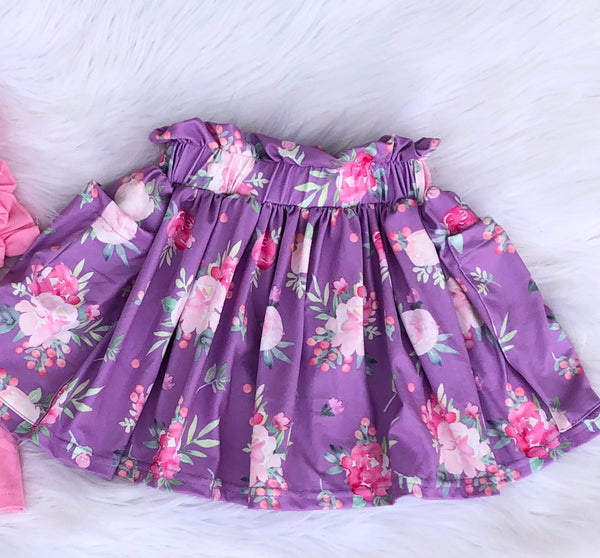 Floral high-waisted skirt