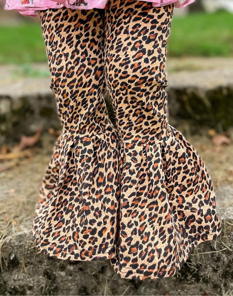 Leopard print wide leg bells