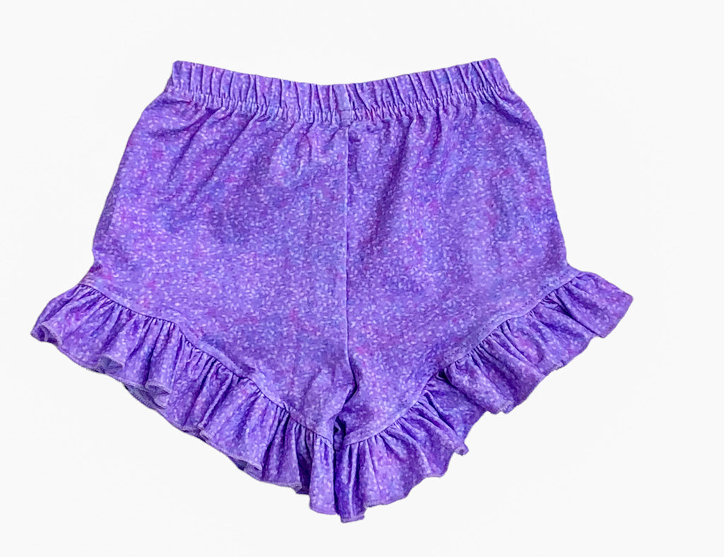 Sparkle ruffle shorts
