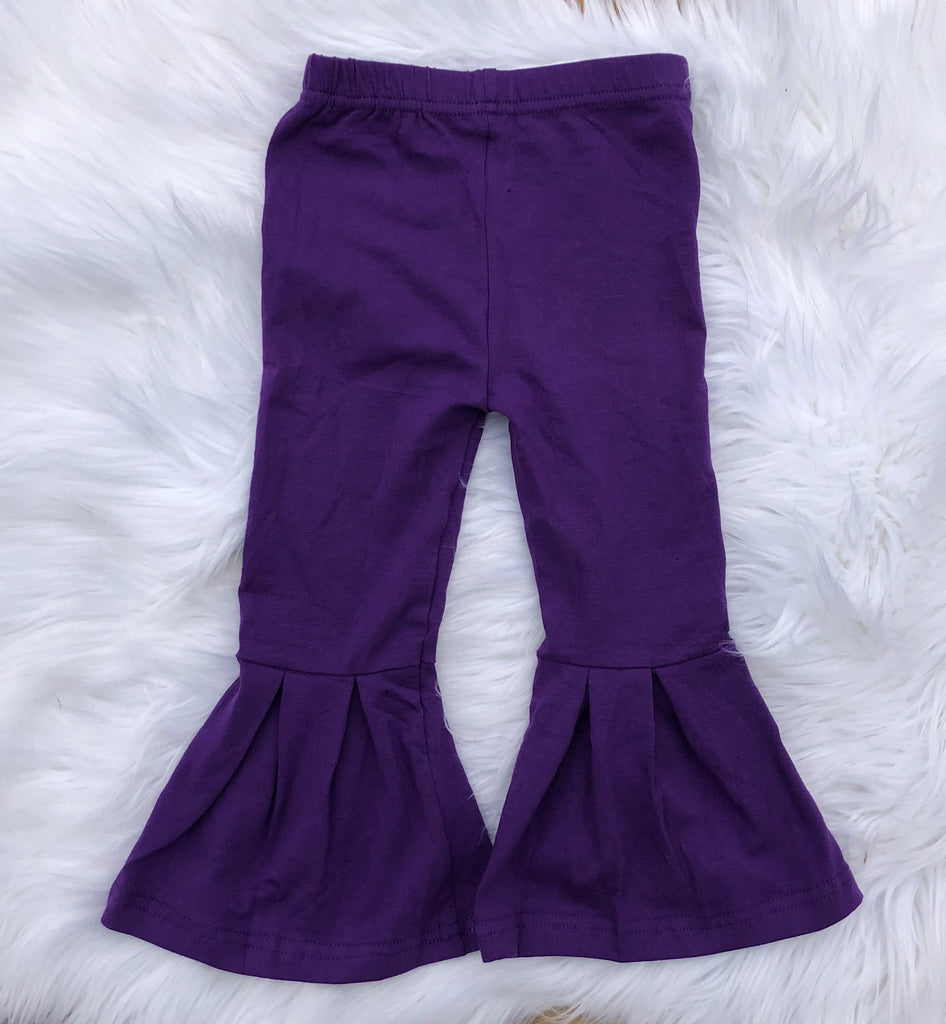 Purple wide leg bells